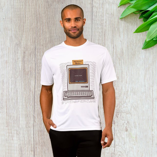Old School Rules Retro-Computerspiel Game Over T-Shirt (Von Creator hochgeladen)