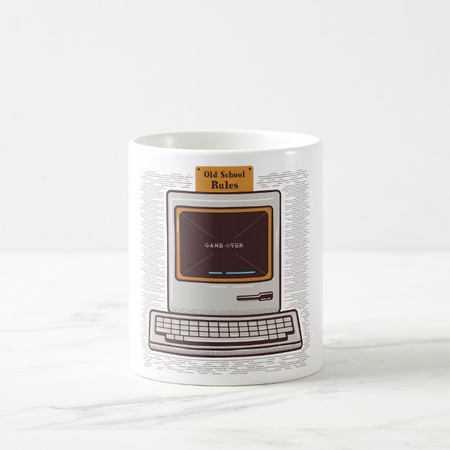 Old School Rules Retro-Computerspiel vorbei Kaffeetasse (Von Creator hochgeladen)