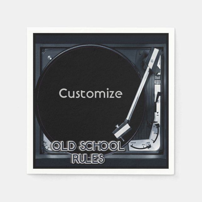 Old School Rules Retro Serviette (Vorderseite)