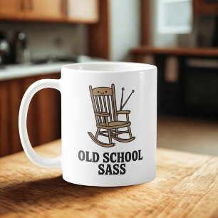 Old School Sass   Humor für freche Großeltern   Kaffeetasse