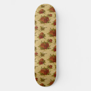 Old School Skateboard avec Vintage Floral Print