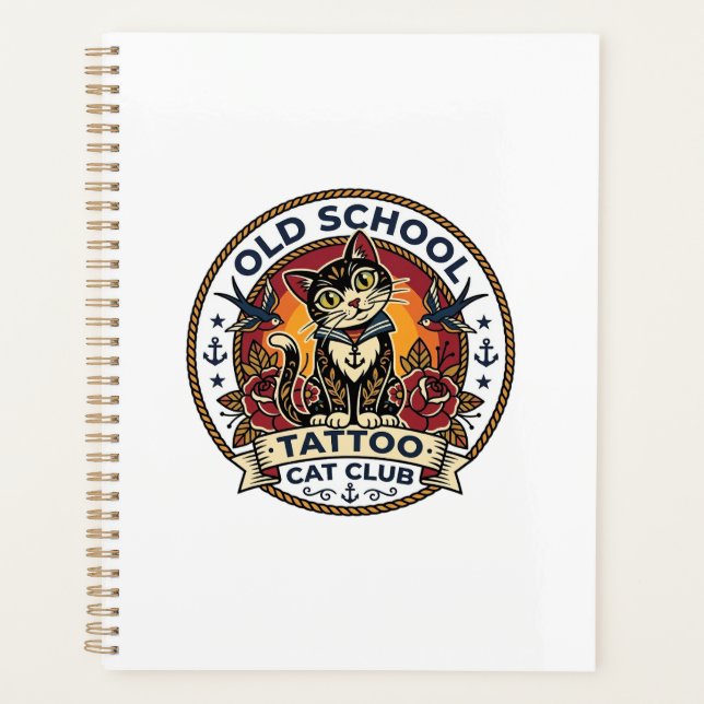 Old School Tattoo Katze Süße Kitty Design - Old Sc Planer (Vorderseite)
