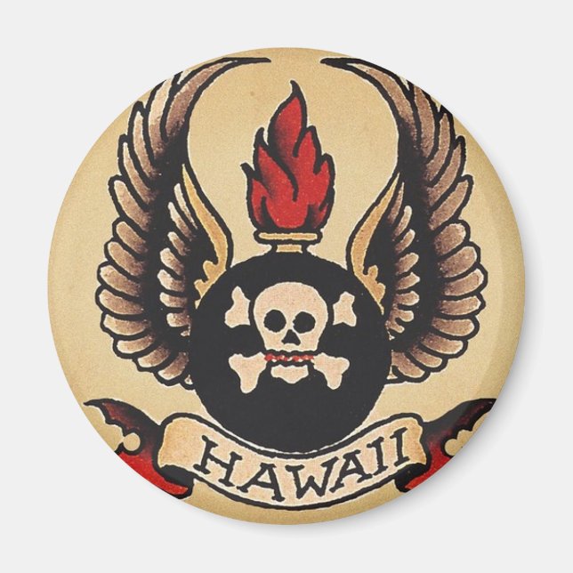 Old School Tattoo Magnet (Vorne)