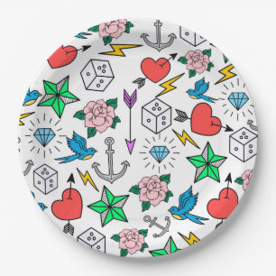 Old School Tattoo Pappteller