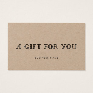 Old school Tattoo parlor kraft gift certificate