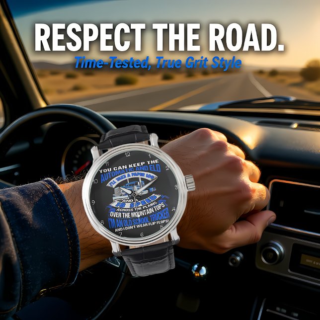 Old School Trucker: No Flip-Flops! Armbanduhr (Von Creator hochgeladen)