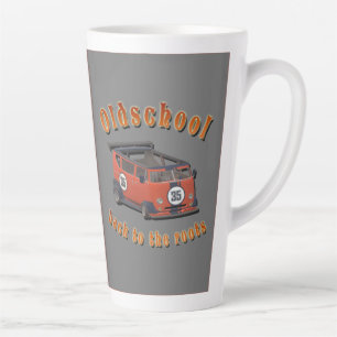 Old school, vintage car in Red and Grey Hoch-gesch Milchtasse