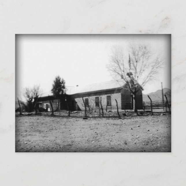 Old Schoolhouse 1885 (Foto 1933) Postkarte (Vorderseite)