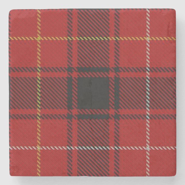 Old Schotten Tavern Clan MacIver Tartan Steinuntersetzer (Vorderseite)