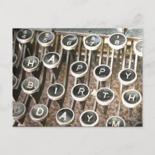 Old Schreibwriter Birthday Gruß Postkarte