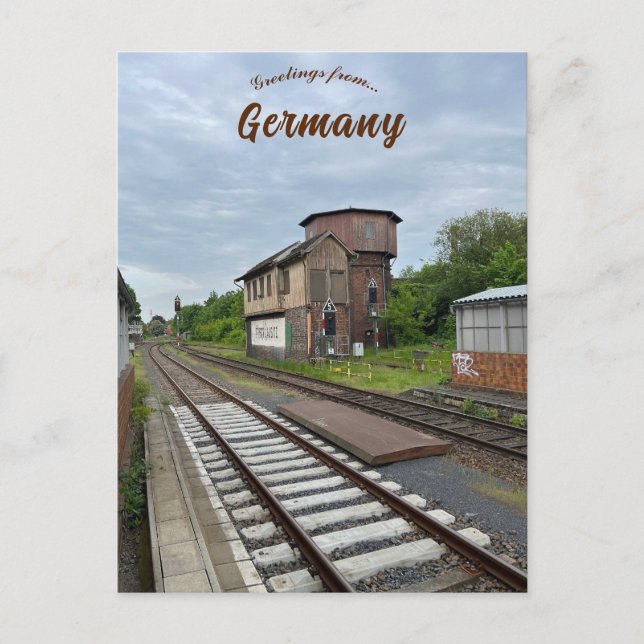 Old Signal Box at Forst Brandenburg Deutschland Postkarte (Vorderseite)