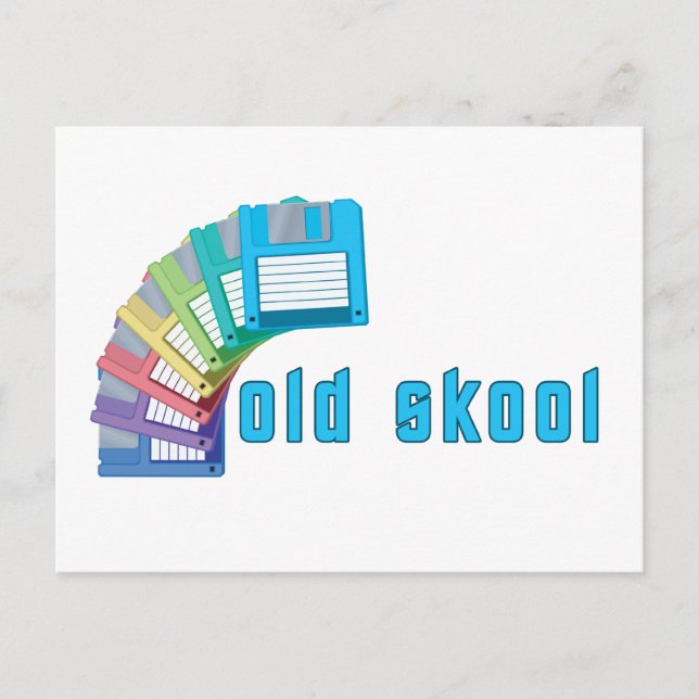 Old Skool Floppy Disks Postkarte (Vorderseite)