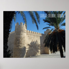 Old Sousse Town Medina Street Szene Tunesien Poster