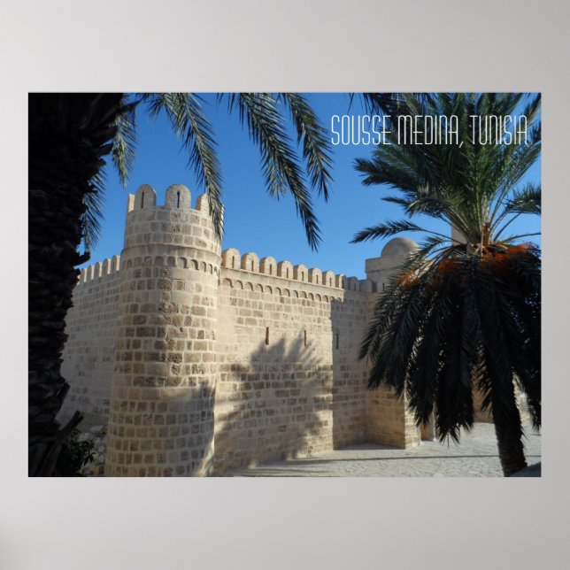 Old Sousse Town Medina Street Szene Tunesien Poster (Vorne)