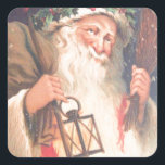 Old St. Nicholas mit Lantern Vintag Sticker<br><div class="desc">Old St. Nicholas mit Lantern Vintag Sticker - Wenn Sie etwas und alles, was Vintag ist, ist dies für Sie! Reisen Sie zurück in die Vergangenheit und verlieren Sie sich in der schönen Farbe und Details dieses alten Bildes. Schöne Kunstwerke vor langer Zeit. Viel Spaß! Das Bild in voller Größe...</div>