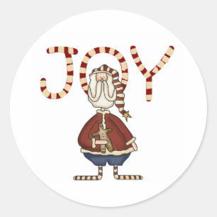 Old St. Nick Joy Santa Holidays Runder Aufkleber