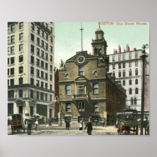 Old Staat House, Boston 1905 Vintag Poster