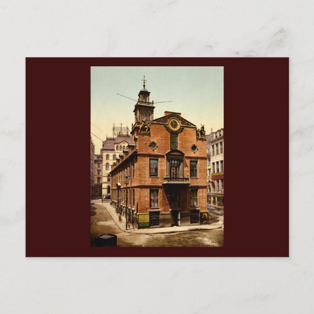Old Staat House Boston Massachusetts Postkarte (Vorderseite)