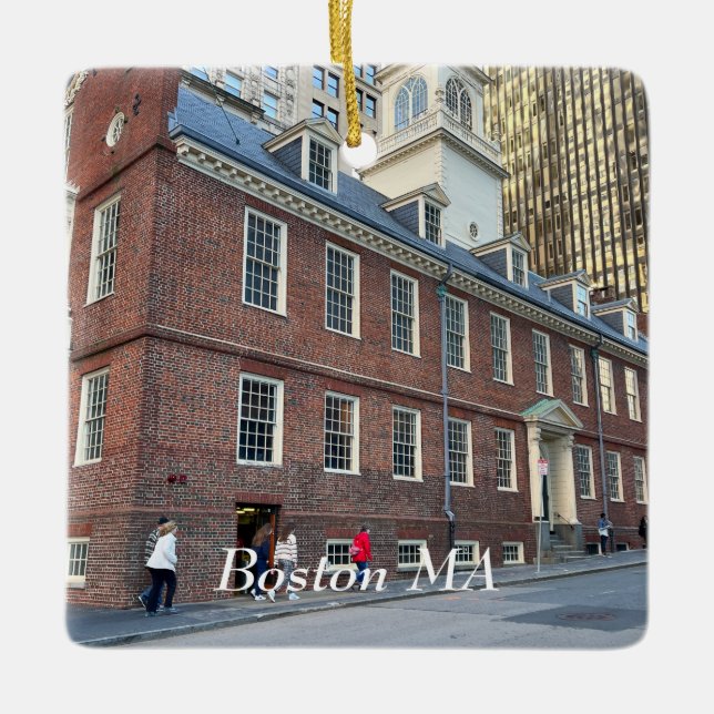 Old State House in Boston Massachusetts Keramikornament (Vorderseite)