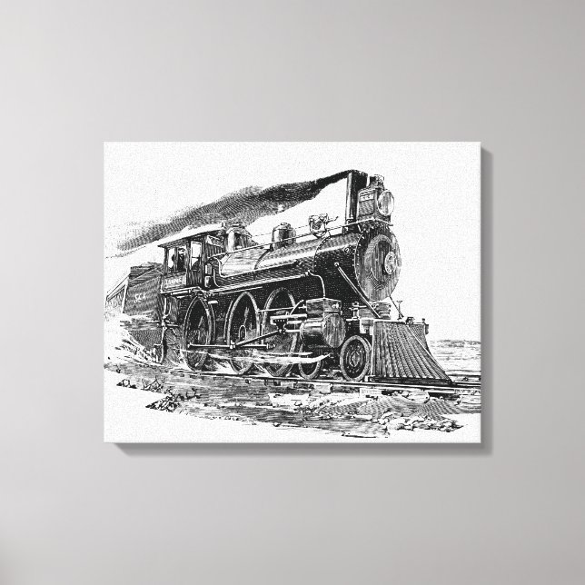 Old Steam Locomotive Leinwanddruck (Vorderseite)
