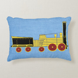 Old Steam Train Picture Boy Child Kids Zierkissen