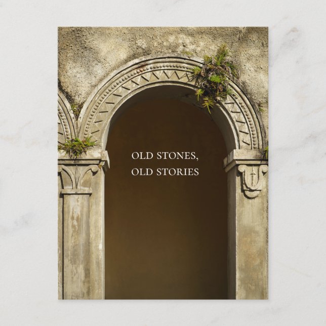 Old Stones, Old Stories, Poetic Architecture Card (Vorderseite)