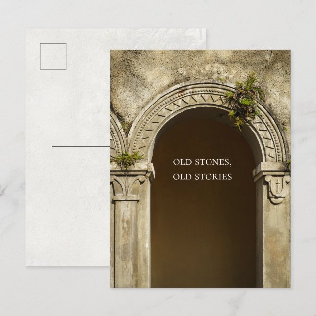 Old Stones, Old Stories, Poetic Architecture Postkarte (Vorne/Hinten)