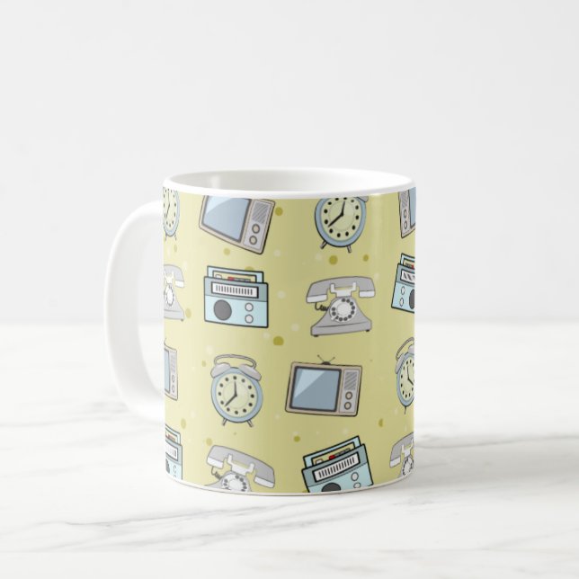 Old Stuff Muster Kaffeetasse (Vorderseite Links)