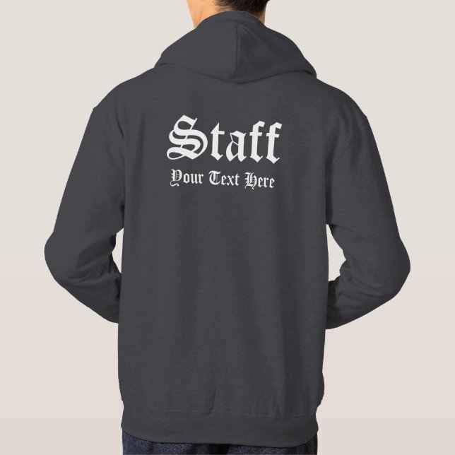 Old Style Template Mens Dark Gray Hoodie (Rückseite)