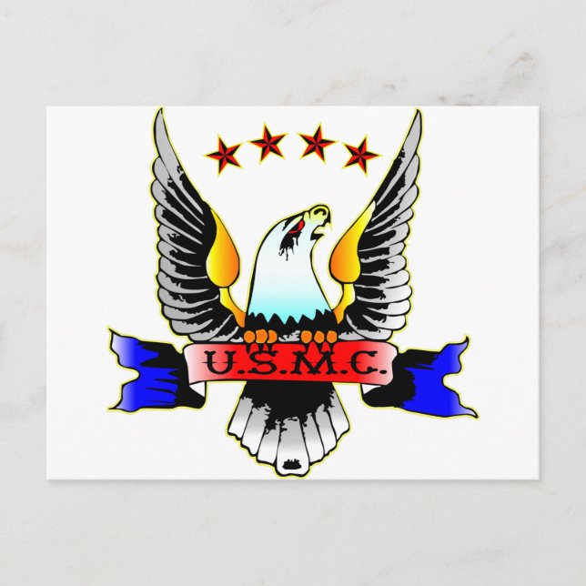 Old Style USMC Postkarte (Vorderseite)