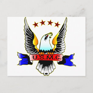 Old Style USMC Postkarte