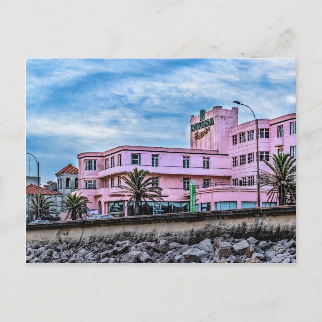 Old Style Waterfront Hotel, Montevideo, Uruguay Postkarte (Vorderseite)