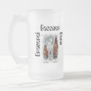 Old Swiss Beer Brewerie Mug Mattglas Bierglas