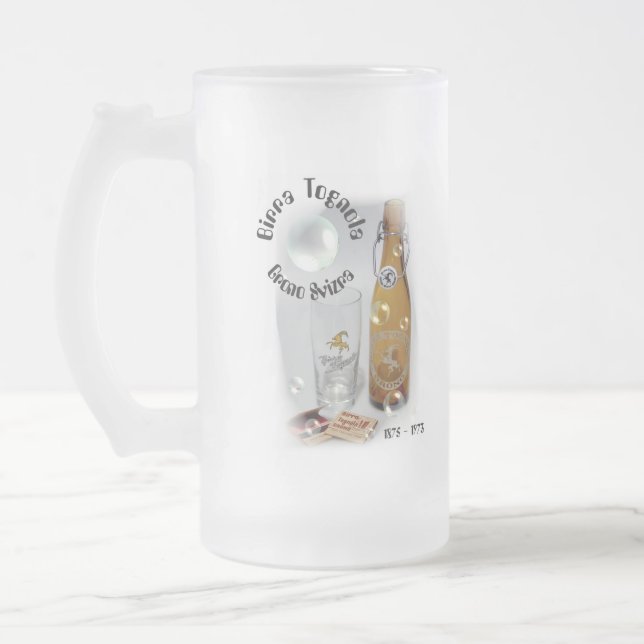 Old swiss Beer Brewerie Mug Mattglas Bierglas (Links)