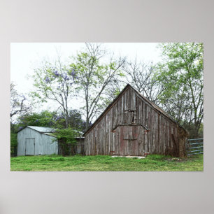 Old Texas Barn und Shed Poster