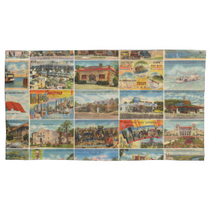 Old Texas Postcards Pillowcase Kissenbezug