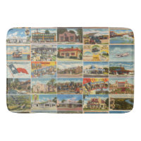 Old Texas Postkarten Bath Mat