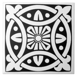 Old Time Classic: Black and White Traditional Fliese