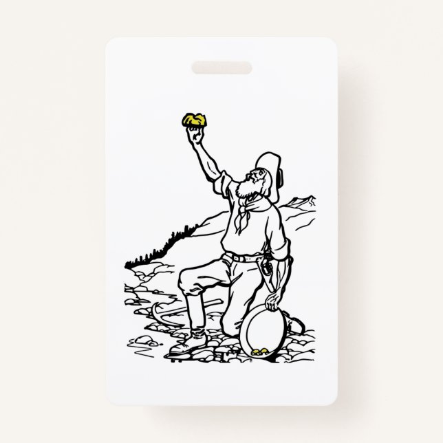 Old Time Gold Miner Prospector Ausweis (Vorderseite)