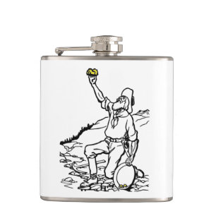 Old Time Gold Miner Prospector Flachmann