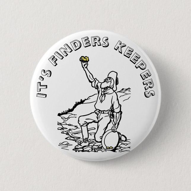 Old Time Gold Prospector Button (Vorderseite)