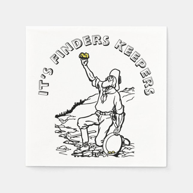 Old Time Gold Prospector Serviette (Vorderseite)