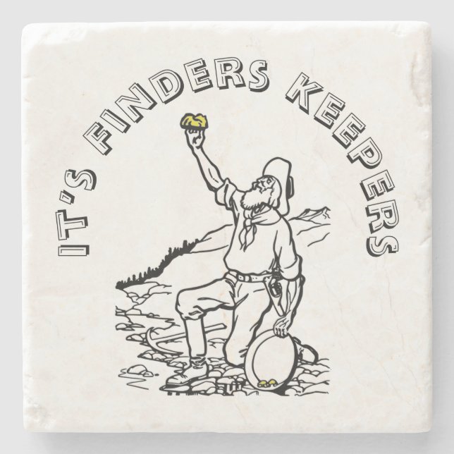 Old Time Gold Prospector Steinuntersetzer (Vorderseite)