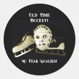 Old Time Hockey! Runder Aufkleber