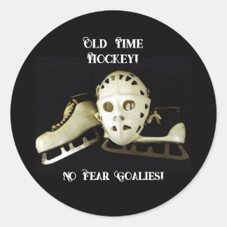 Old Time Hockey! Runder Aufkleber