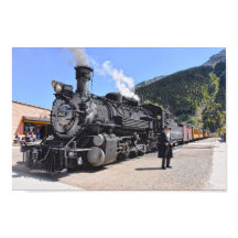 Old Timer am Silverton, Colorado, Bahnhaltestelle