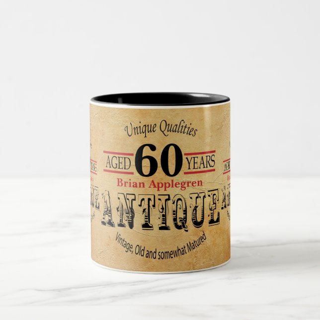 Old Timer Birthday Zweifarbige Tasse (Mittel)
