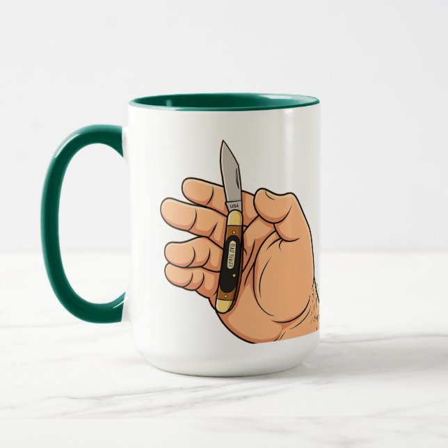 Old Timey Pocketknife Mug for Dads (Gauche)
