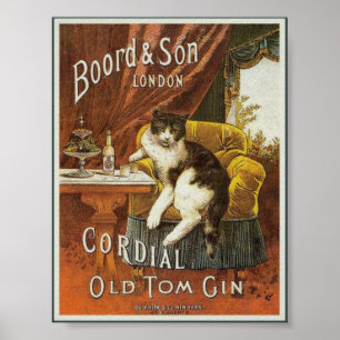 Old Tom Gin Vintag Poster