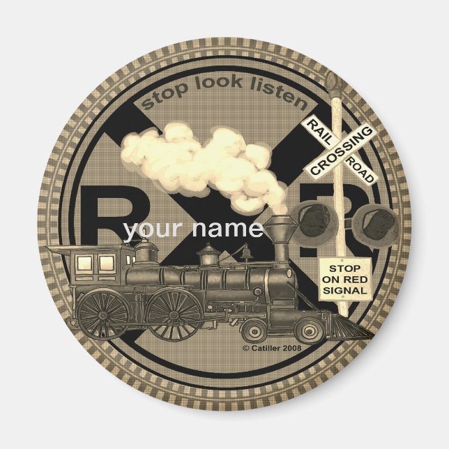 Old Train custom name magnet (Vorne)